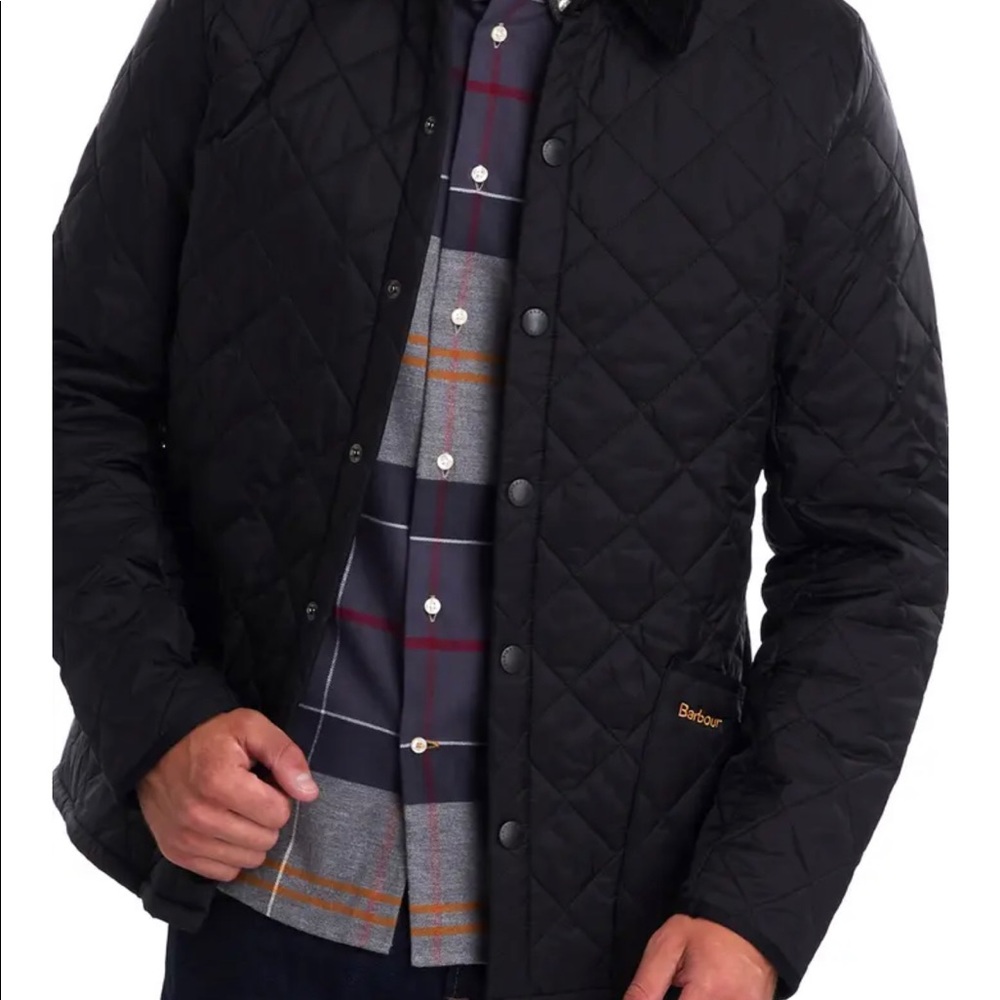 Mens Navy Barbour Jacket-Large